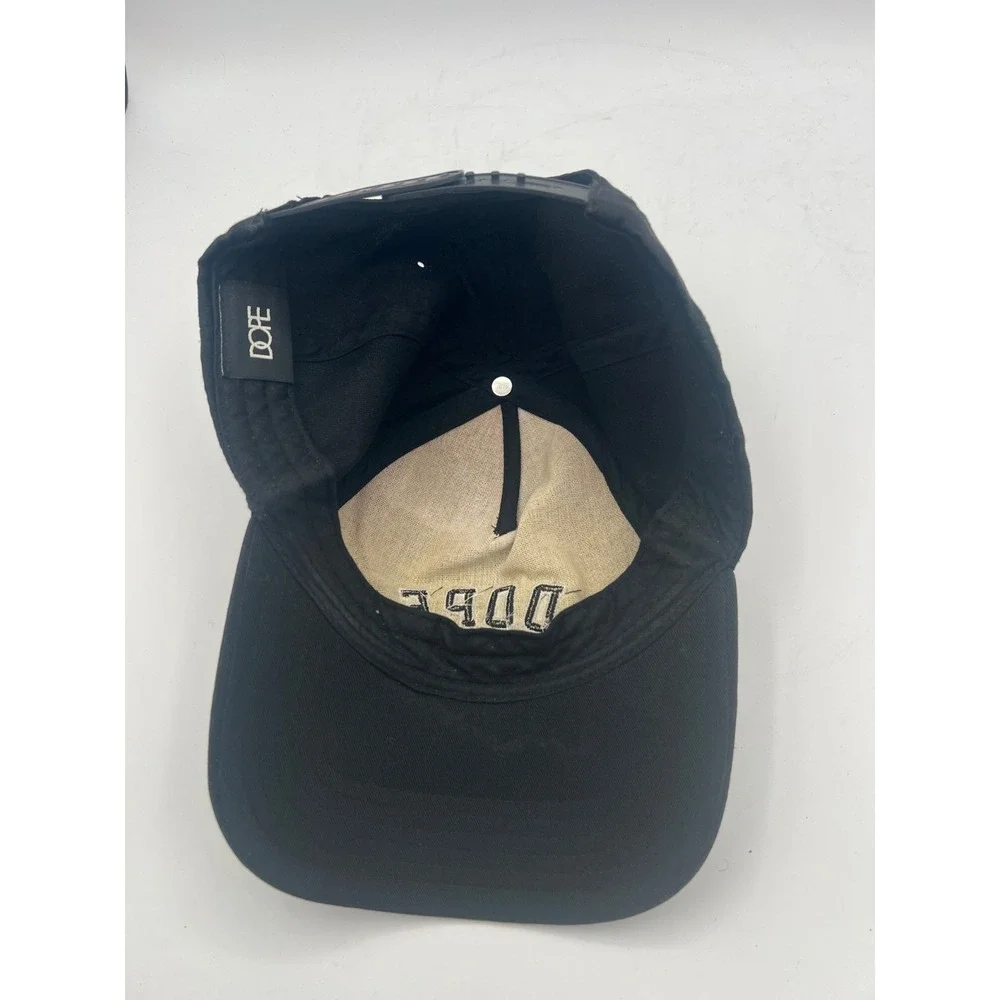 DOPE Black Snapback Hat – Embroidered Logo – Adjustable Streetwear Cap